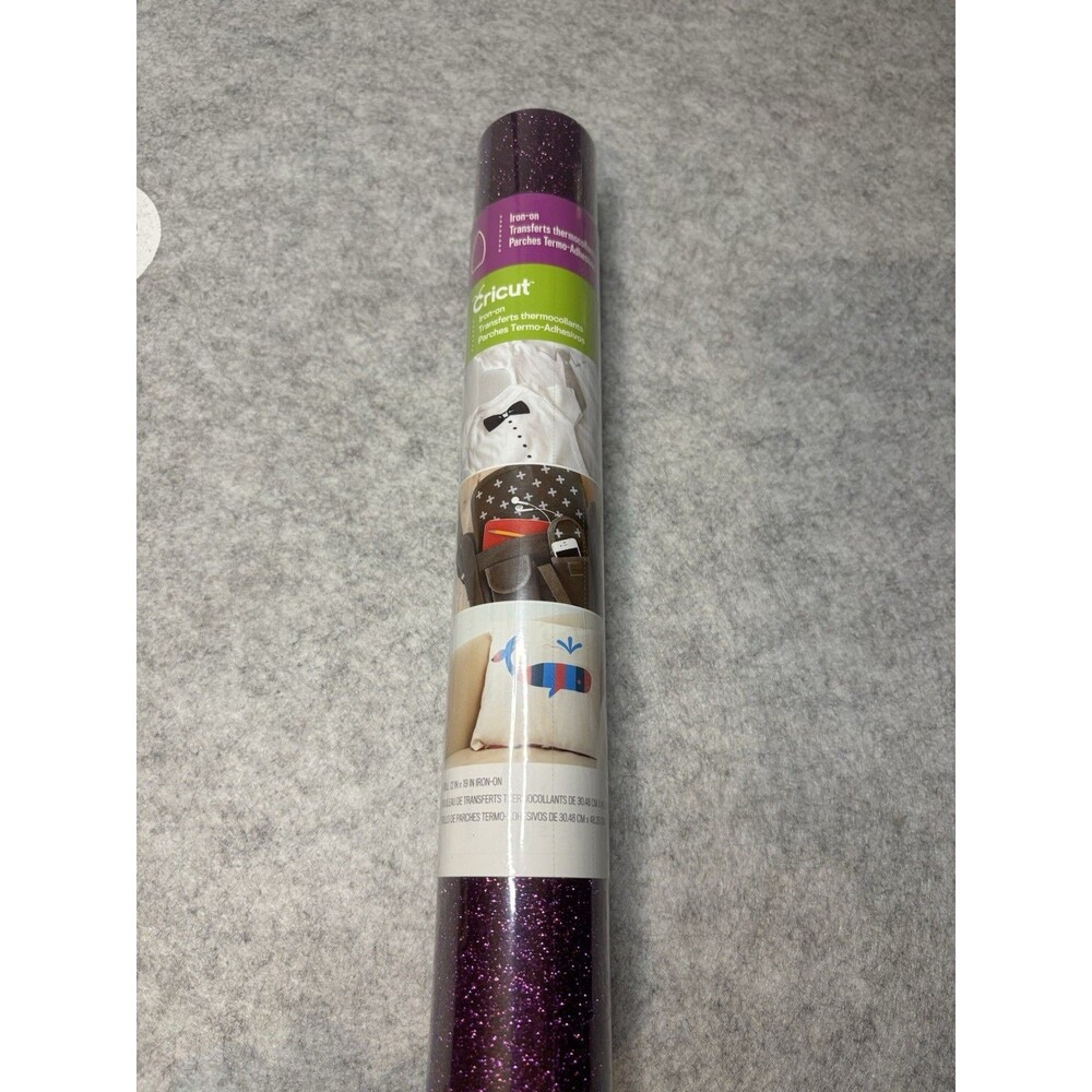 Cricut Eggplant Glitter Iron On Roll 12'' x 19'' SEALED